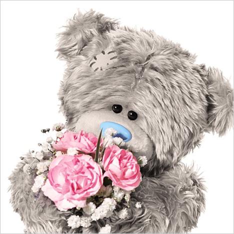 3D Holographic With Flowers Me to You Bear  Birthday Card £2.99